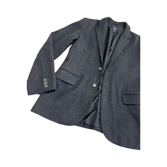 Gap Men's Gray Wool Blazer Jacket Size L Two-Button - Picture 3 of 12